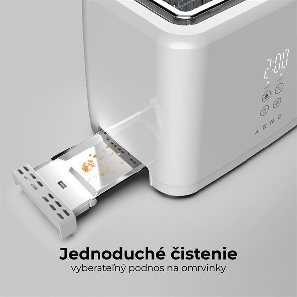 AENO 2-plátkový hriankovač TS2 , 930W,  automatický,  biela farba, EU 