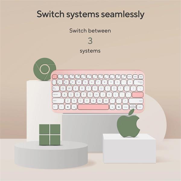 ASUS Marshmallow KW100 Copilot version - bezdrôtová klávesnica, Pink, CZ/SK 