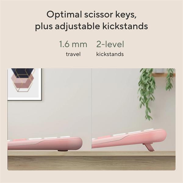ASUS Marshmallow KW100 Copilot version - bezdrôtová klávesnica, Pink, CZ/SK 