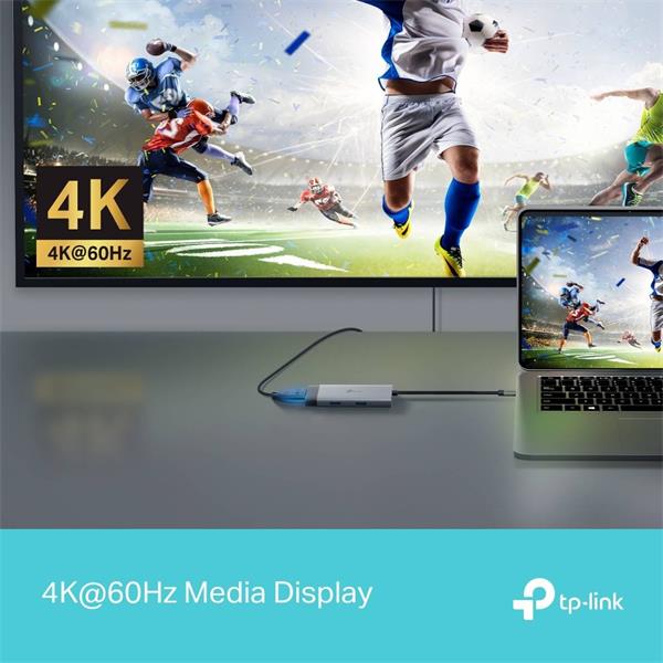 USB Type-C 5-Port Hub SPEC: 1 × USB-C Connector,1 × HDMI 4K 60Hz Port,1 × USB-C PD 100W Port,2 × USB-A 3.0 Ports,1 × USB 