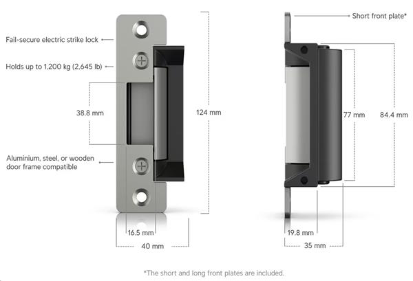 Ubiquiti Fail-secure electric strike lock that connects to a UniFi Access Hub 