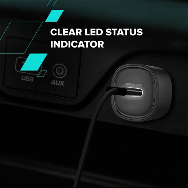 Canyon OnDrive 30, univerzálna autonabíjačka, 1x USB-C, výkon 30 W 