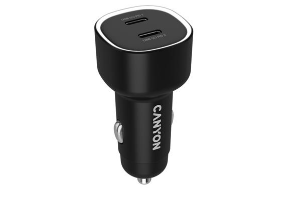 Canyon OnDrive 60, univerzálna autonabíjačka, 2x USB-A, rýchle nabíjanie, výkon 60 W 