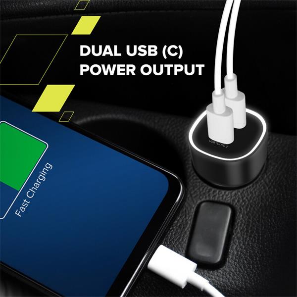 Canyon OnDrive 60, univerzálna autonabíjačka, 2x USB-A, rýchle nabíjanie, výkon 60 W 