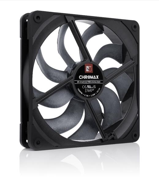 Noctua NF-A14x25 G2 PWM chromax.black ventilátor 140x140x25mm 