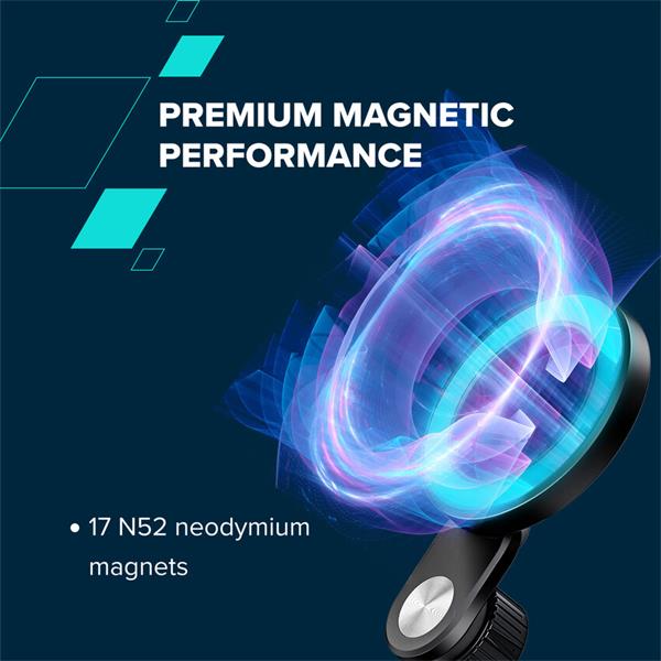 Canyon CH-11, univerzálny magnetický držiak pre smartfóny s klipovým uchytením na povrchy do 3 cm, kompatibilný s MagSaf 