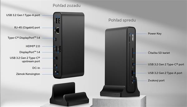 ASUS dock DC300-  Triple Display USB-C Dock - dobija notebook max.90W 