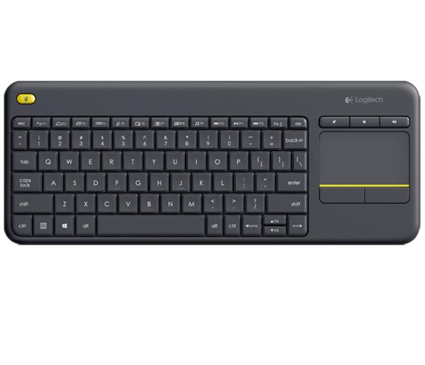 Logitech® K400 Plus Wireless Touch Keyboard Black, UK layout 