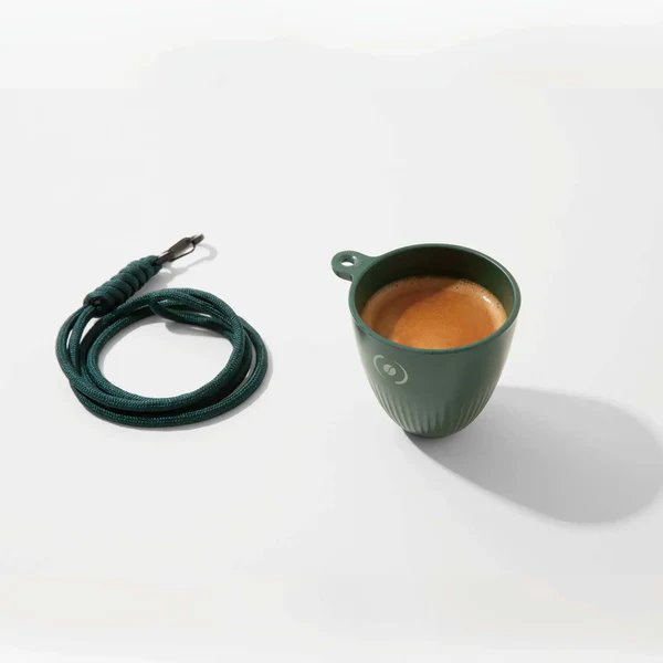 Outin Espresso šálka Rebrew, farba zelená 