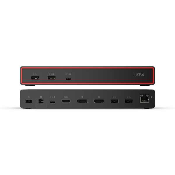 Lenovo ThinkPad USB4 Dock 5000 - PD65W (2x DP, 1x HDMI, 1x RJ45, 2x USB-C,4xUSB-A adapter) pripojit max 4x LCD 