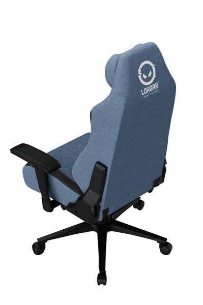 LORGAR PRO CHA41 herná stolička, látková, plne kovový rám, pamäťová pena, 3D opierky rúk, nosnosť 150 kg, modro biela 