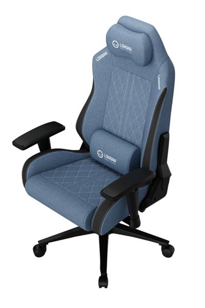 LORGAR PRO CHA41 herná stolička, látková, plne kovový rám, pamäťová pena, 3D opierky rúk, nosnosť 150 kg, modro biela 