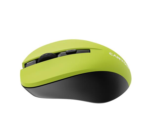 Canyon OnClick W01, Wireless optická myš USB, 800/1000/1200 dpi, žltá 