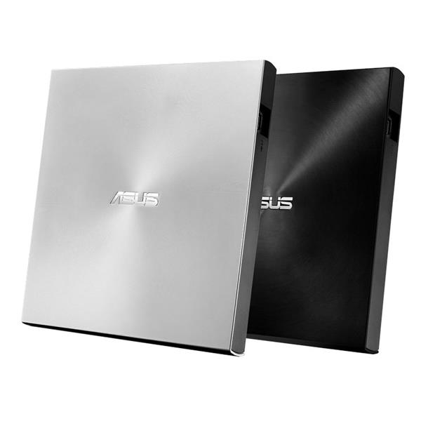 ASUS SDRW-08U7C-U external ultraslim DVD-RW + 3x Hardcoat DVD, USB-C, strieborná 