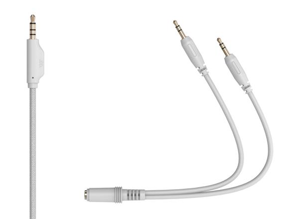 Lorgar Noah 101, herný headset , 3.5mm minijack, skladací dizajn, biely 