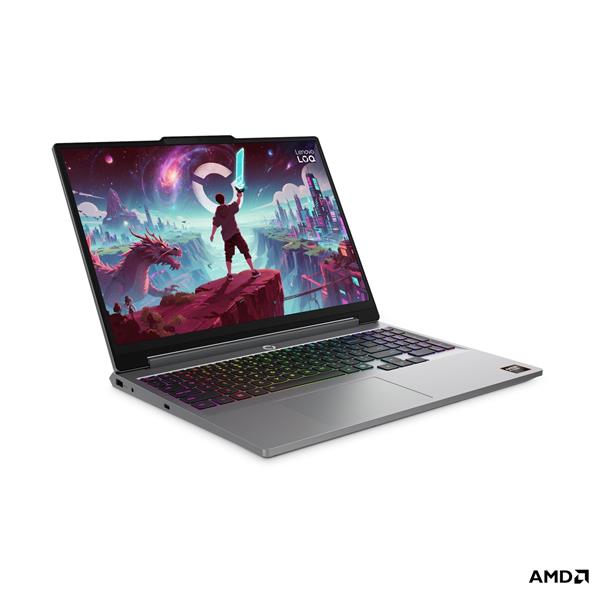 Lenovo IP LOQ 15AHP11, Ryzen 7 250, 15.3˝ 2560x1600 WQXGA, RTX 5050/8GB, 16GB, SSD 512GB, FDOS, šedý, 2y CI, bez AC 