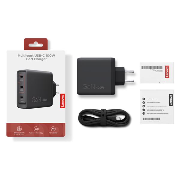 Lenovo Multi-port USB-C 100W GaN Charger 