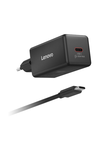 Lenovo 65W PD, GaN Charger, 1x USB-C, 2m kabel 