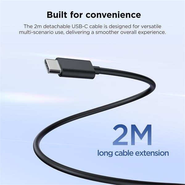 Lenovo 65W PD, GaN Charger, 1x USB-C, 2m kabel 