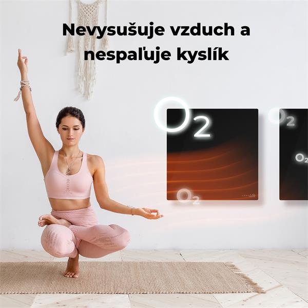 AENO AGH13S Premium QUADRO Smart Ohrievač, LIMITOVANÁ EDÍCIA, farba antický mramor, LED, WI-FI, max 500W, 50x50cm, Infra 