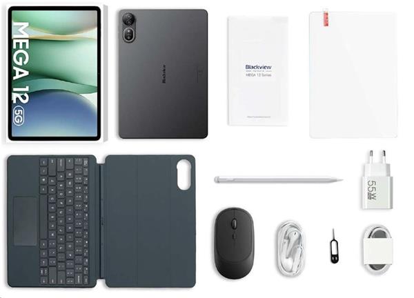 Blackview MEGA 12 SET 5G 12.2" FHD 2400x1600 120Hz 12GB+256GB MT Dimensity 7200 Octa-core 2.8GHz IP68, zlatý 