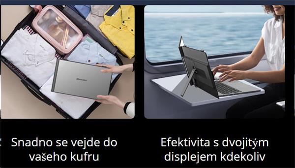 Prenosný monitor Blackview SCM6 Single Screen 14inch 1920x1080 16:9 LCD 60Hz IPS 178 USB-C 3.1x3, sivo čierny 