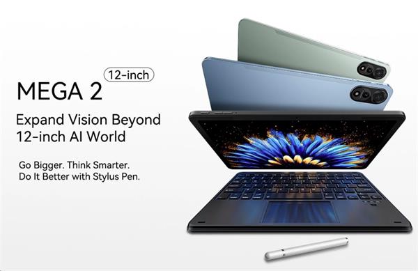 Blackview MEGA 2 12" FHD 1200x2000 60Hz 6GB+256GB Unisoc T615 Octa-core 1.6GHz Cam 8MP/16MP 9000mAh Android 15, sivý 