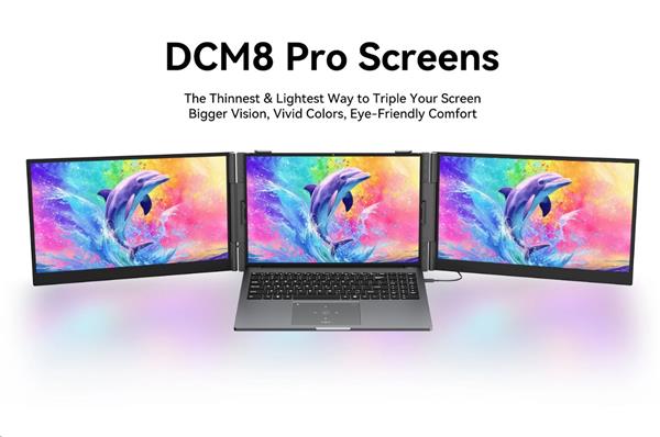 Prenosný monitor Blackview DCM8Pro Dual Screen 15.3", 1920x1200 16:9 LCD 60Hz IPS 178 USB-C 3.1x3, sivo čierny 