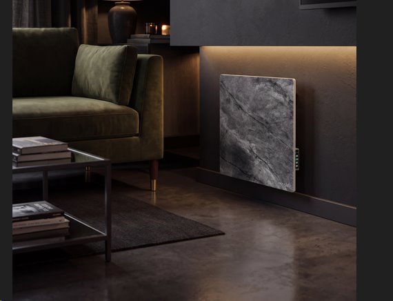 AENO AGH13S Premium QUADRO Smart Ohrievač, LIMITOVANÁ EDÍCIA, farba antický mramor, LED, WI-FI, max 500W, 50x50cm, Infra 