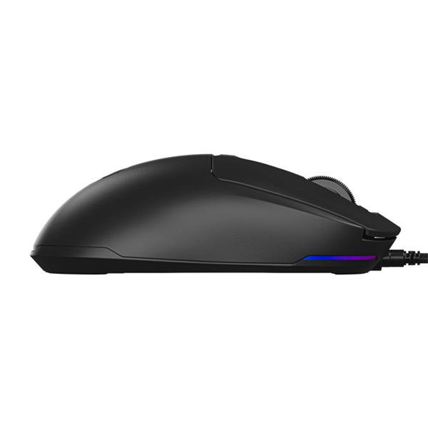 Lorgar MSA10RBK,  herná myš, ultraľahká 55g, 6 prog. tlačidiel, 12 000 dpi, podsvietenie RGB,čierna 