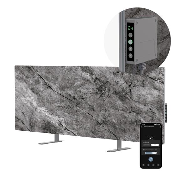 AENO AGH6S Premium Eco Smart Ohrievač, LIMITOVANÁ EDÍCIA, farba antický mramor, LED, WI-FI, max 700W, Infra 