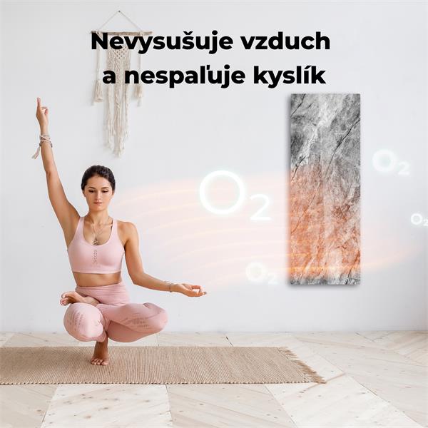 AENO AGH6S Premium Eco Smart Ohrievač, LIMITOVANÁ EDÍCIA, farba antický mramor, LED, WI-FI, max 700W, Infra 