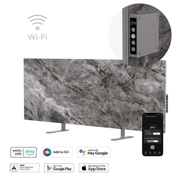 AENO AGH6S Premium Eco Smart Ohrievač, LIMITOVANÁ EDÍCIA, farba antický mramor, LED, WI-FI, max 700W, Infra 