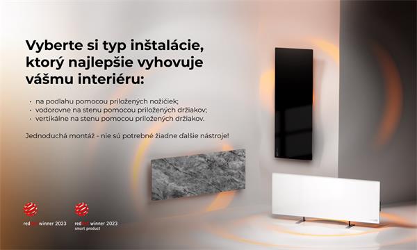 AENO AGH6S Premium Eco Smart Ohrievač, LIMITOVANÁ EDÍCIA, farba antický mramor, LED, WI-FI, max 700W, Infra 