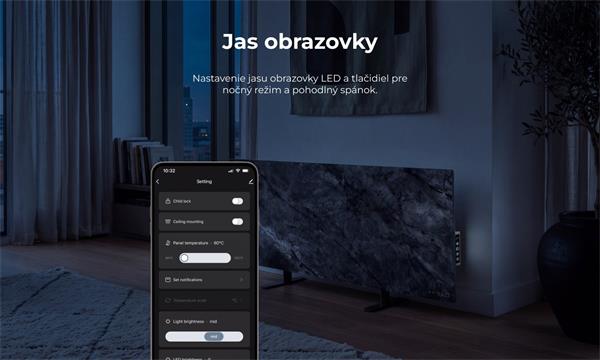 AENO AGH6S Premium Eco Smart Ohrievač, LIMITOVANÁ EDÍCIA, farba antický mramor, LED, WI-FI, max 700W, Infra 