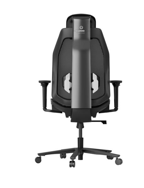 Lorgar PRO CHA51 ergonomická herná stolička, 4D podrúčky, bedrová opora, nastaviteľná opierka hlavy, čierno biela 