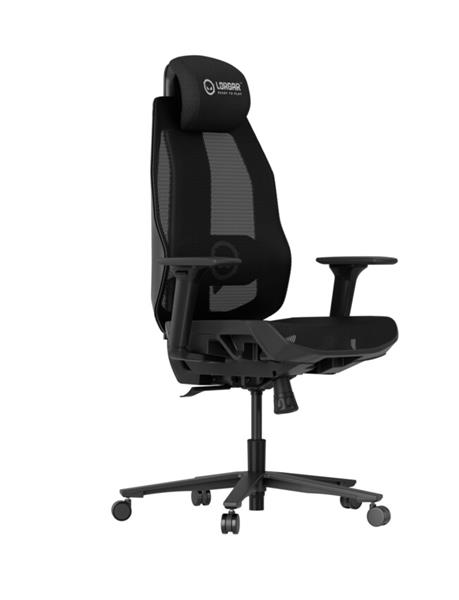 Lorgar PRO CHA51 ergonomická herná stolička, 4D podrúčky, bedrová opora, nastaviteľná opierka hlavy, čierno biela 