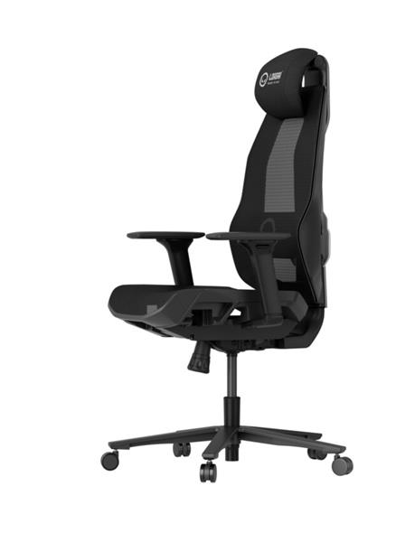 Lorgar PRO CHA51 ergonomická herná stolička, 4D podrúčky, bedrová opora, nastaviteľná opierka hlavy, čierno biela 