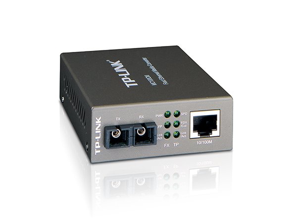 TP-LINK MC100CM 10/100Mbps RJ45 to 100Mbps Multi-mode SC Fiber Converter, Full-duplex, Up to 2km 