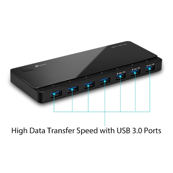 TP-LINK UH700 USB 3.0 7-Port Hub,Modern design that keeps everything simple and elegant 