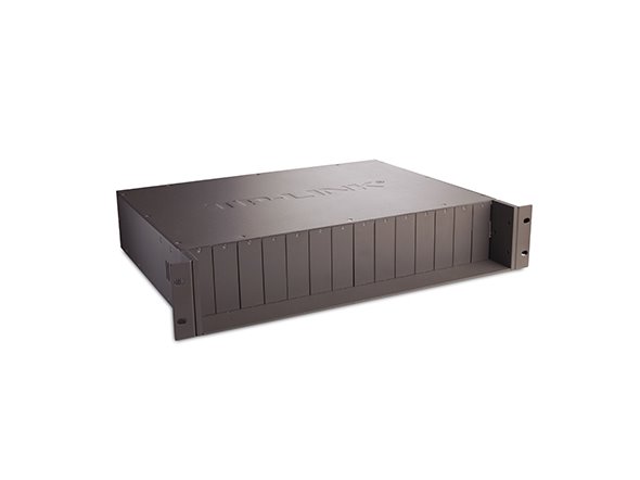 TP-LINK TL-MC1400 14-slot Media Converter Chassis, Supports Redundant Power Supply, with One AC Power Supply Preinstalled 