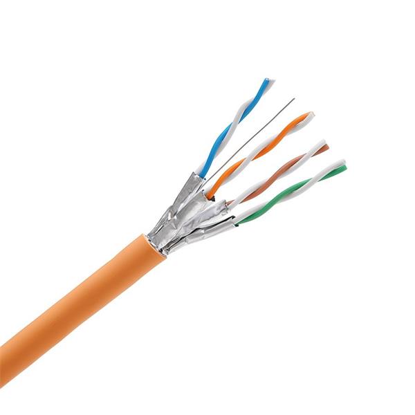 KELine SFTP, Cat6A, drot, LSOH, B2ca, AWG23, 10Gbit, cievka 500m - oranž 