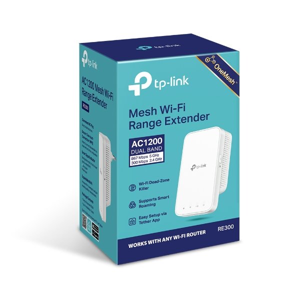 AC1200 Wi-Fi Range Extender SPEED: 300Mbps at 2.4GHz + 867Mbps at 5GHz SPEC: 2 × Internal Antennas, Wall Plugged FEATURE 