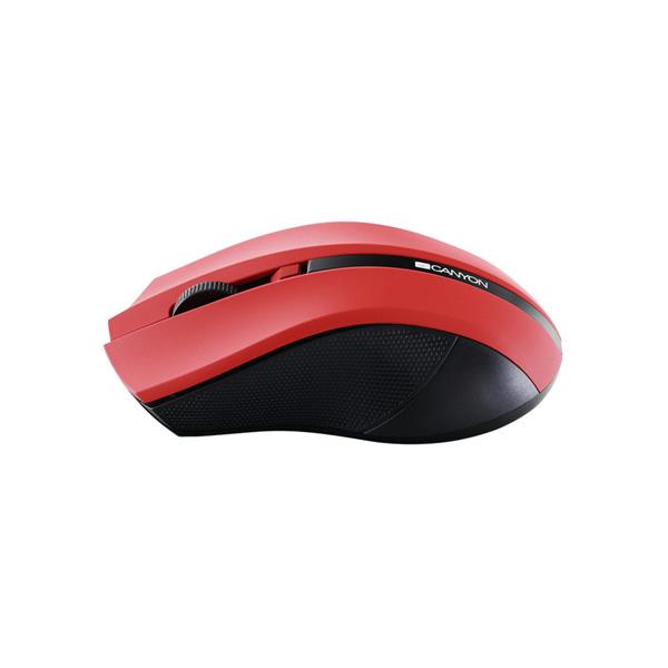Canyon MW-5, Wireless optická myš USB, 800/1200/1600 dpi, 4 tlač, červená 