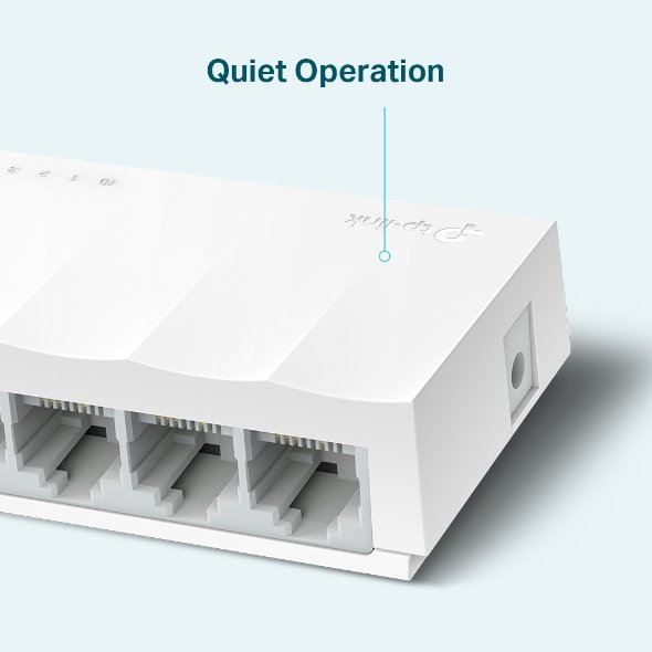 TP-LINK LS1005 LiteWave 5-Port 10/100M Desktop Switch, 5 10/100M RJ45 Ports, Desktop Plastic Case 