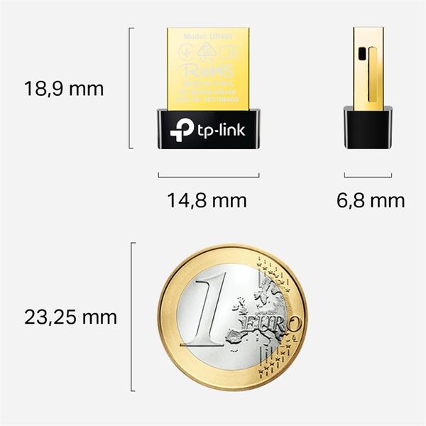 TP-LINK Bluetooth 4.0 Nano USB Adapter, Nano Size, USB 2.0 