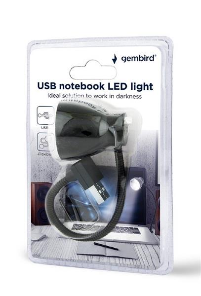 Gembird Notebook LED USB light, čierne 