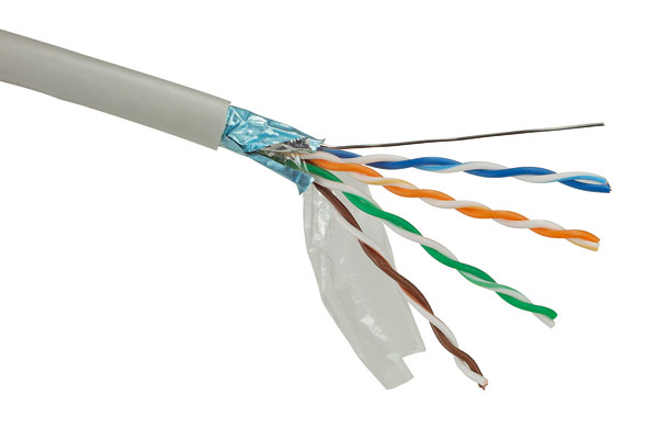 KELine kabel FTP, Cat5E, drôt, LSOH, Eca, s2, d1, a1, box 305m - šedá 