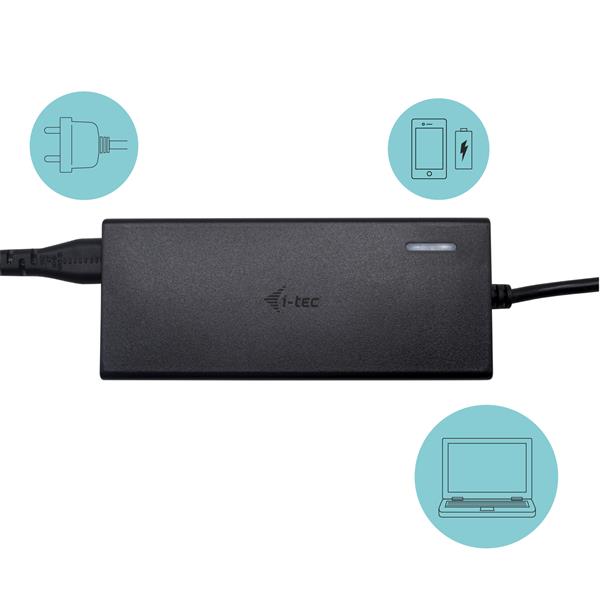 i-tec USB-C Dual Display Docking Station with Power Delivery 100 W + i-tec Universal Charger 112 W 