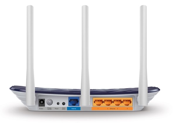AC750 Dual Band Wi-Fi Router SPEED: 300 Mbps at 2.4 GHz + 433 Mbps at 5 GHz SPEC: 4×Antennas, 1×10/100M WAN Port, 4×10/1 